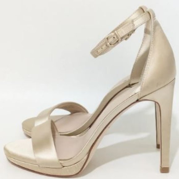 Antonio Melani Paislee Satin Ankle Strap Platform Dress Sandals - Picture 1 of 11